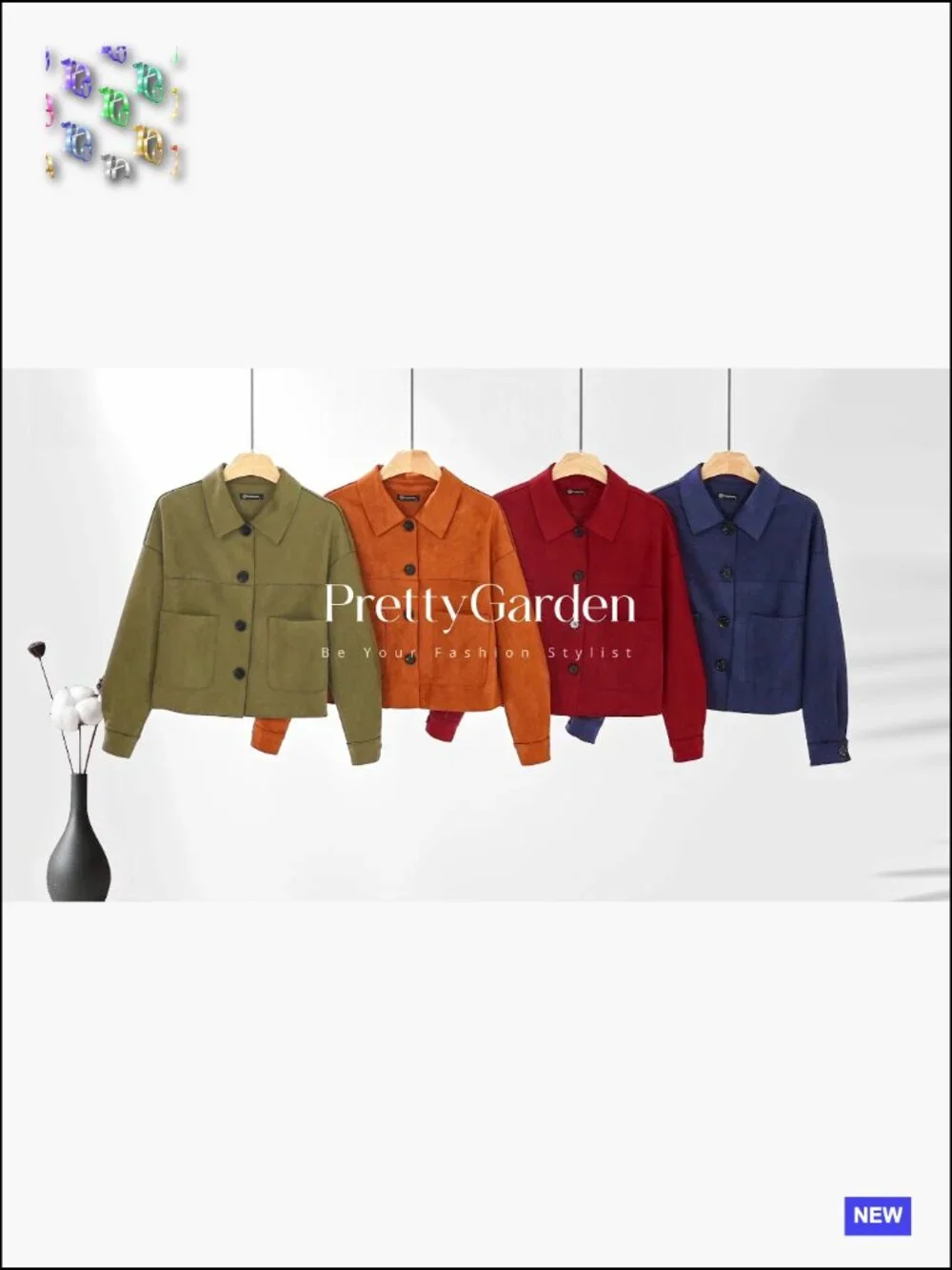 Faux Suede Cropped Jacket Casual Lightweight Fall Winter Coat Trendy Outerwear - Picture 7 of 7